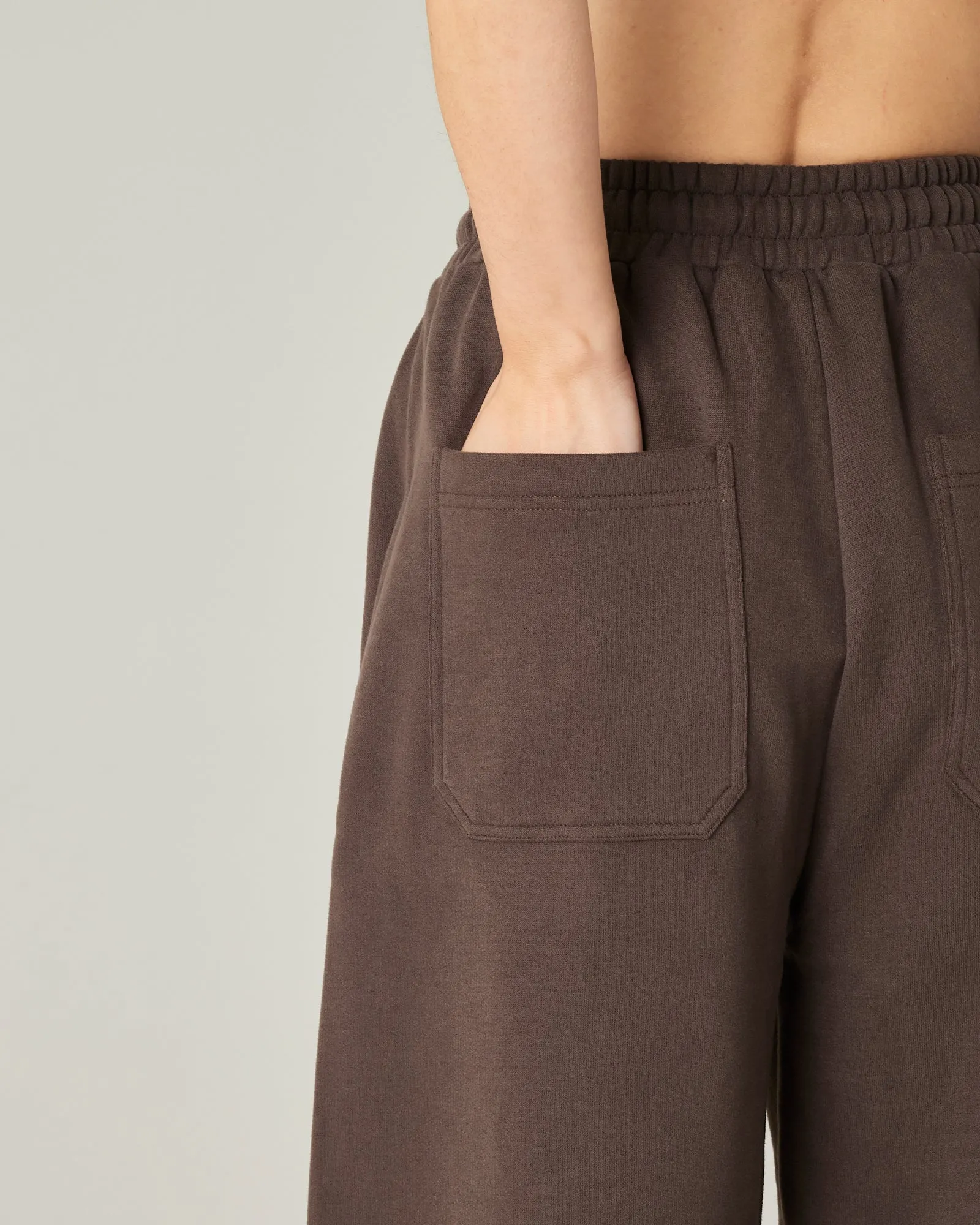 Madi Chocolate Organic Cotton Jersey Trousers