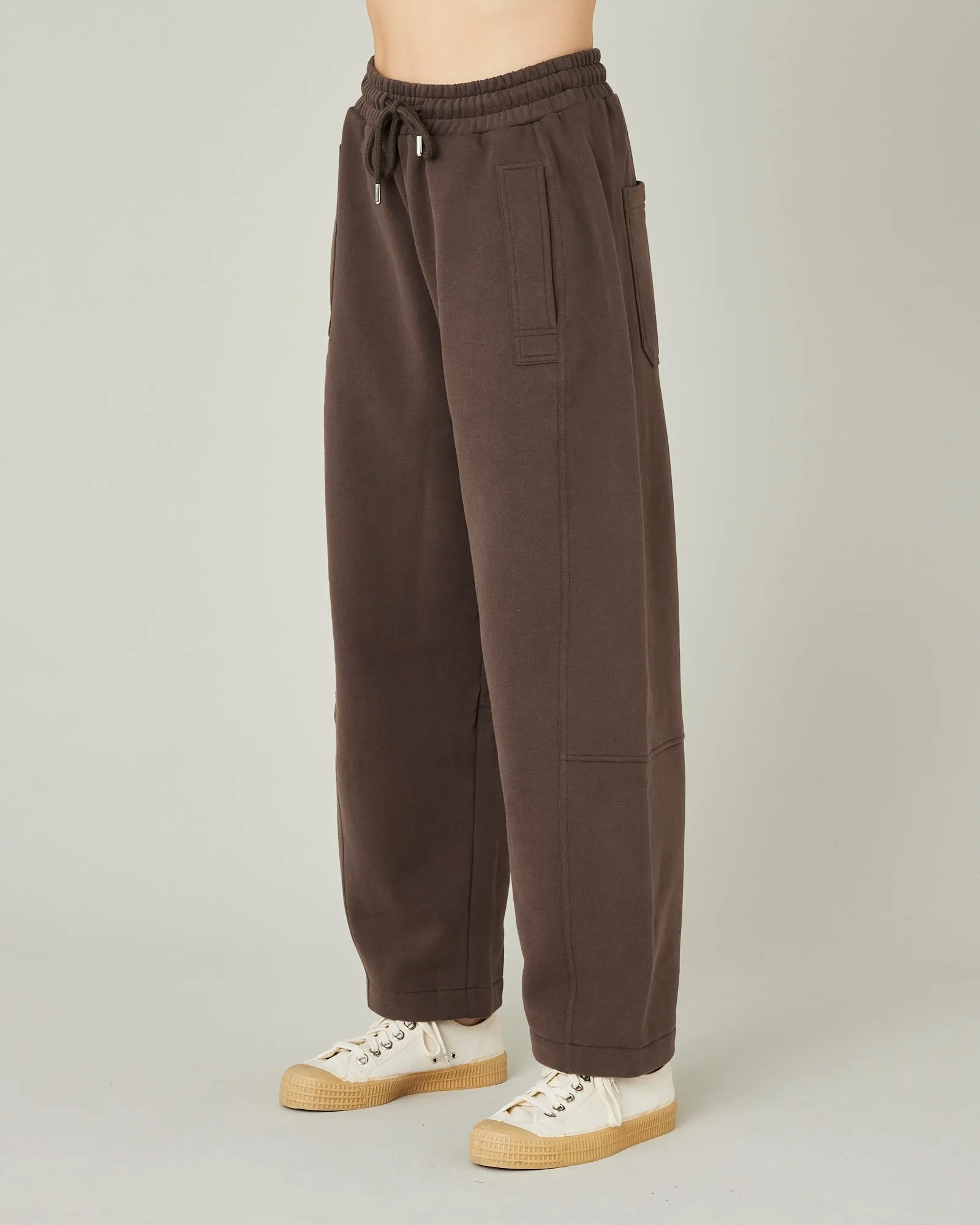 Madi Chocolate Organic Cotton Jersey Trousers