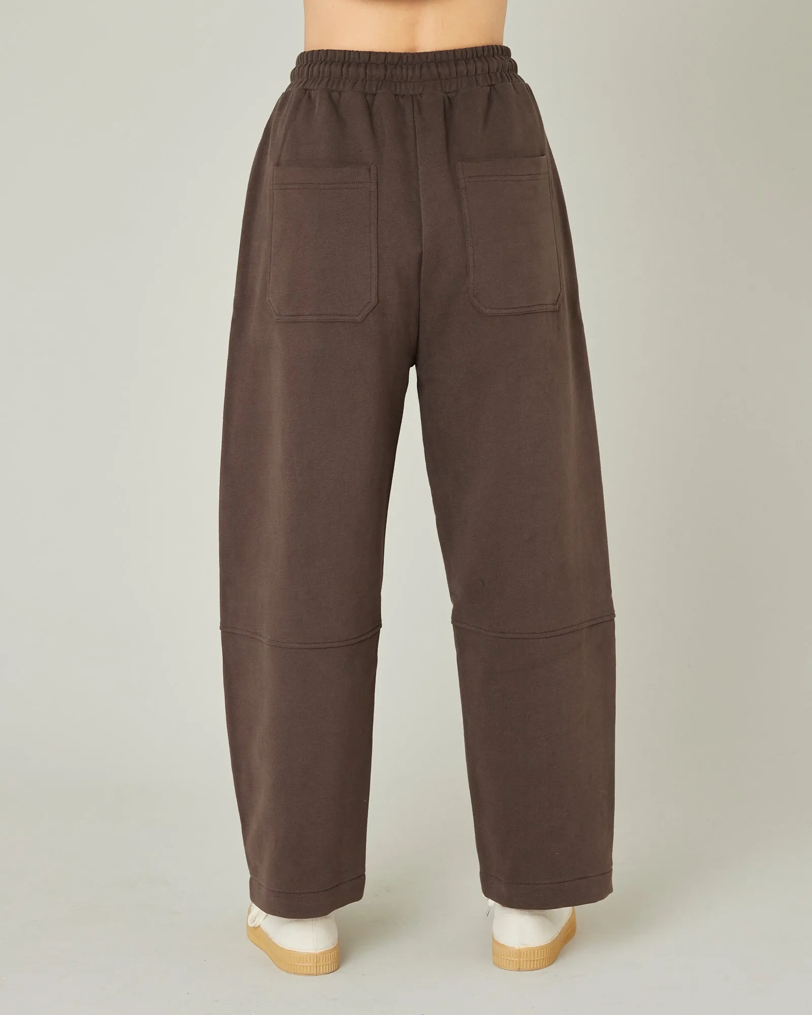 Madi Chocolate Organic Cotton Jersey Trousers