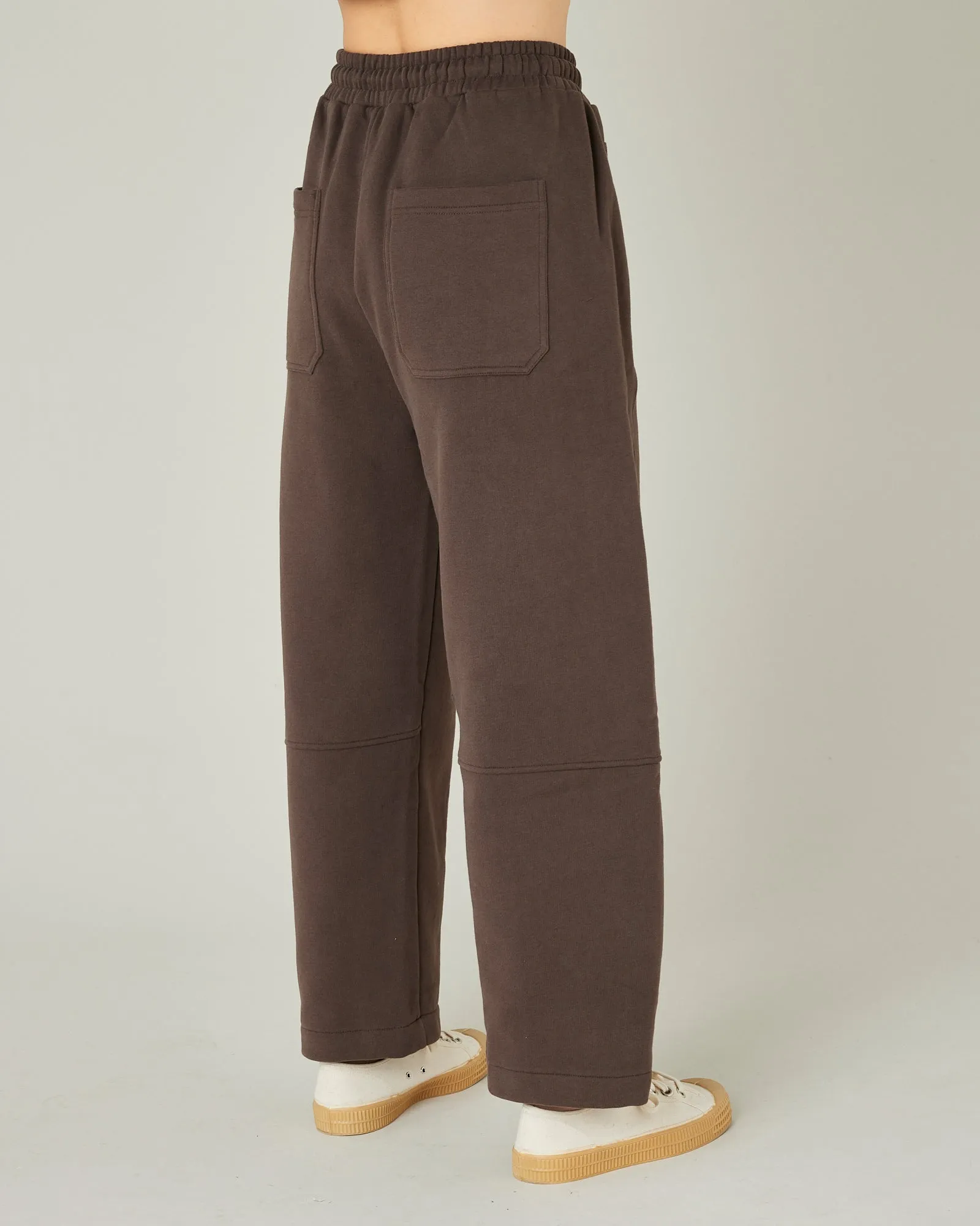 Madi Chocolate Organic Cotton Jersey Trousers