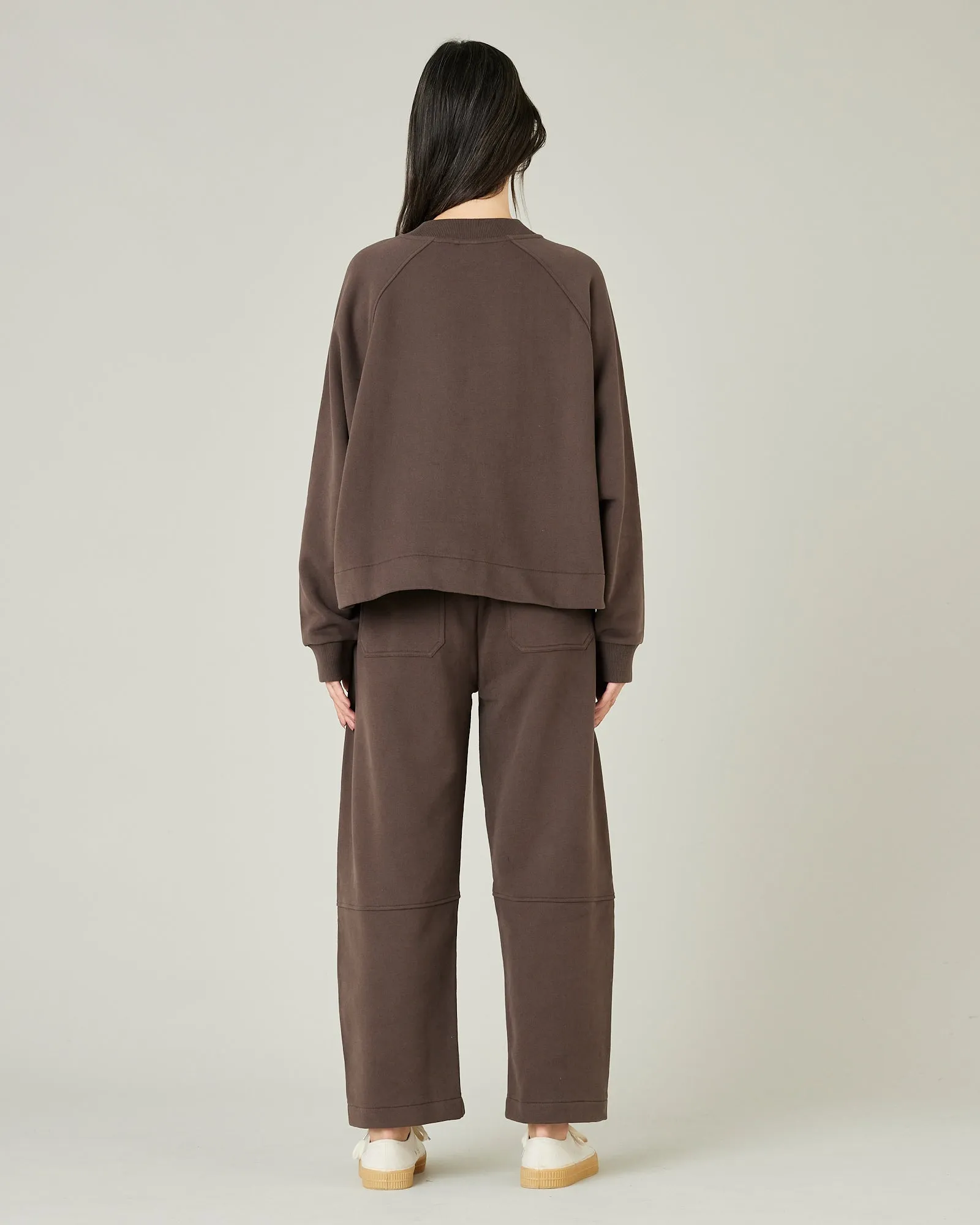 Madi Chocolate Organic Cotton Jersey Trousers