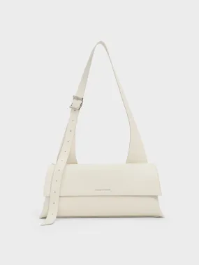 Marceline Trapeze Shoulder Bag - Cream