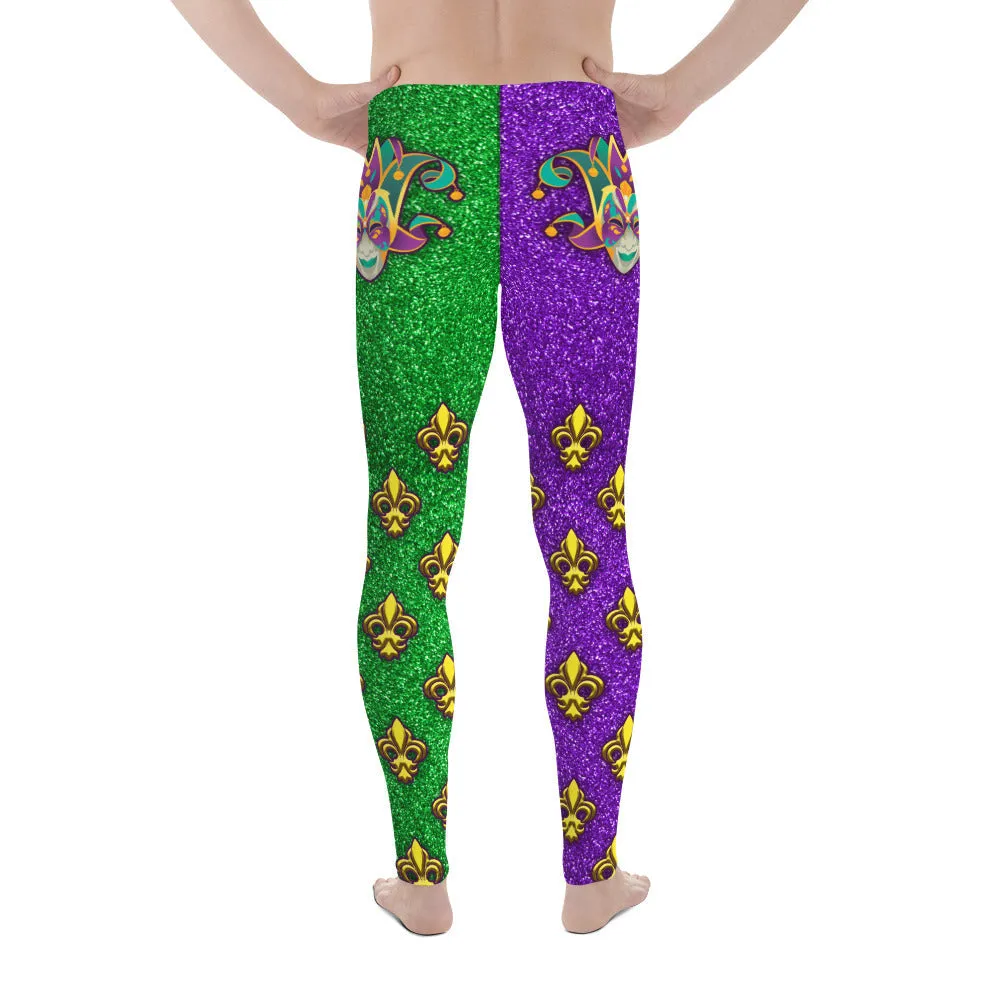 Mardi Gras Mask Men's Leggings