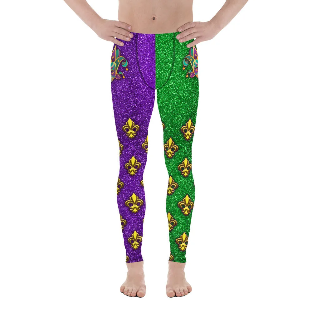 Mardi Gras Mask Men's Leggings