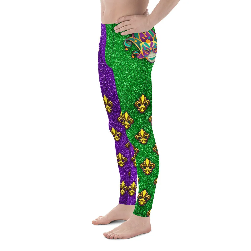 Mardi Gras Mask Men's Leggings