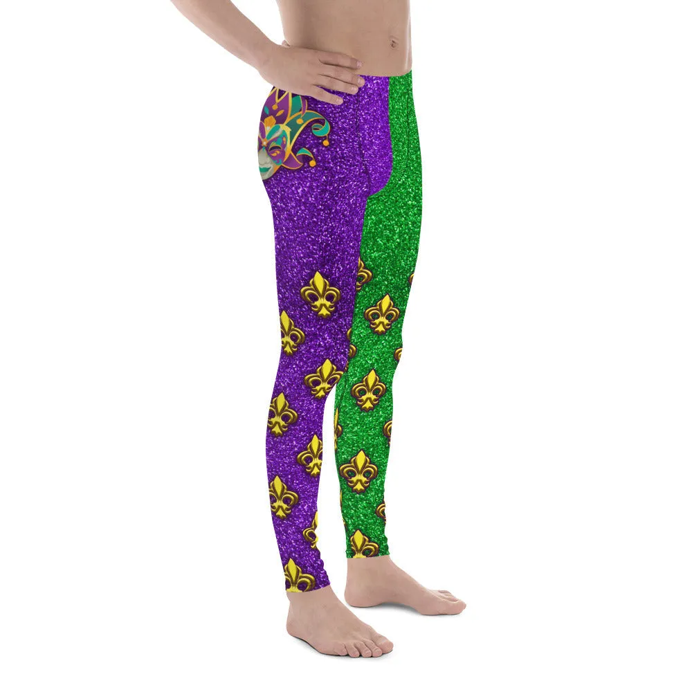 Mardi Gras Mask Men's Leggings