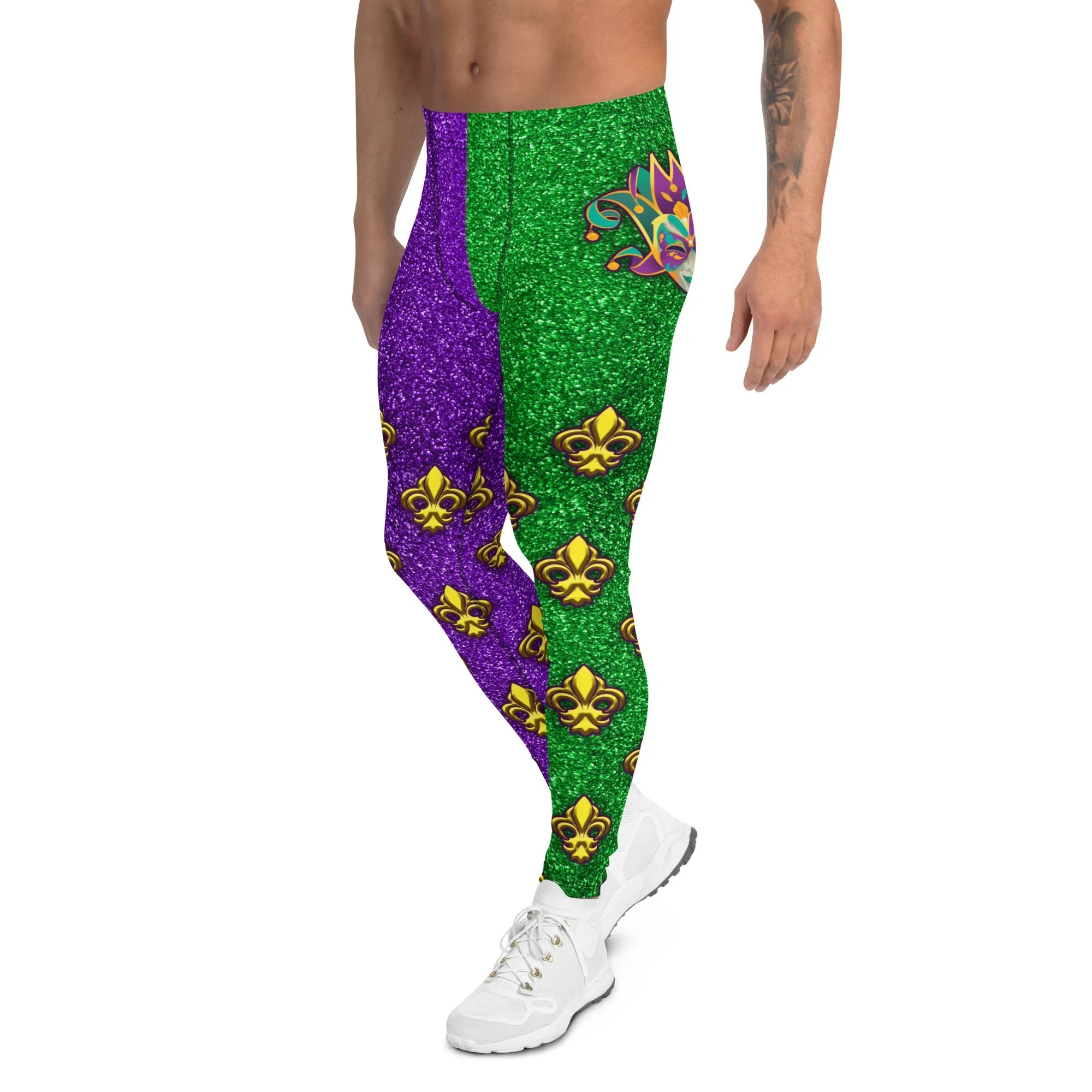 Mardi Gras Mask Men's Leggings