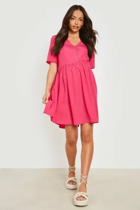 Maternity Button Down Smock Dress