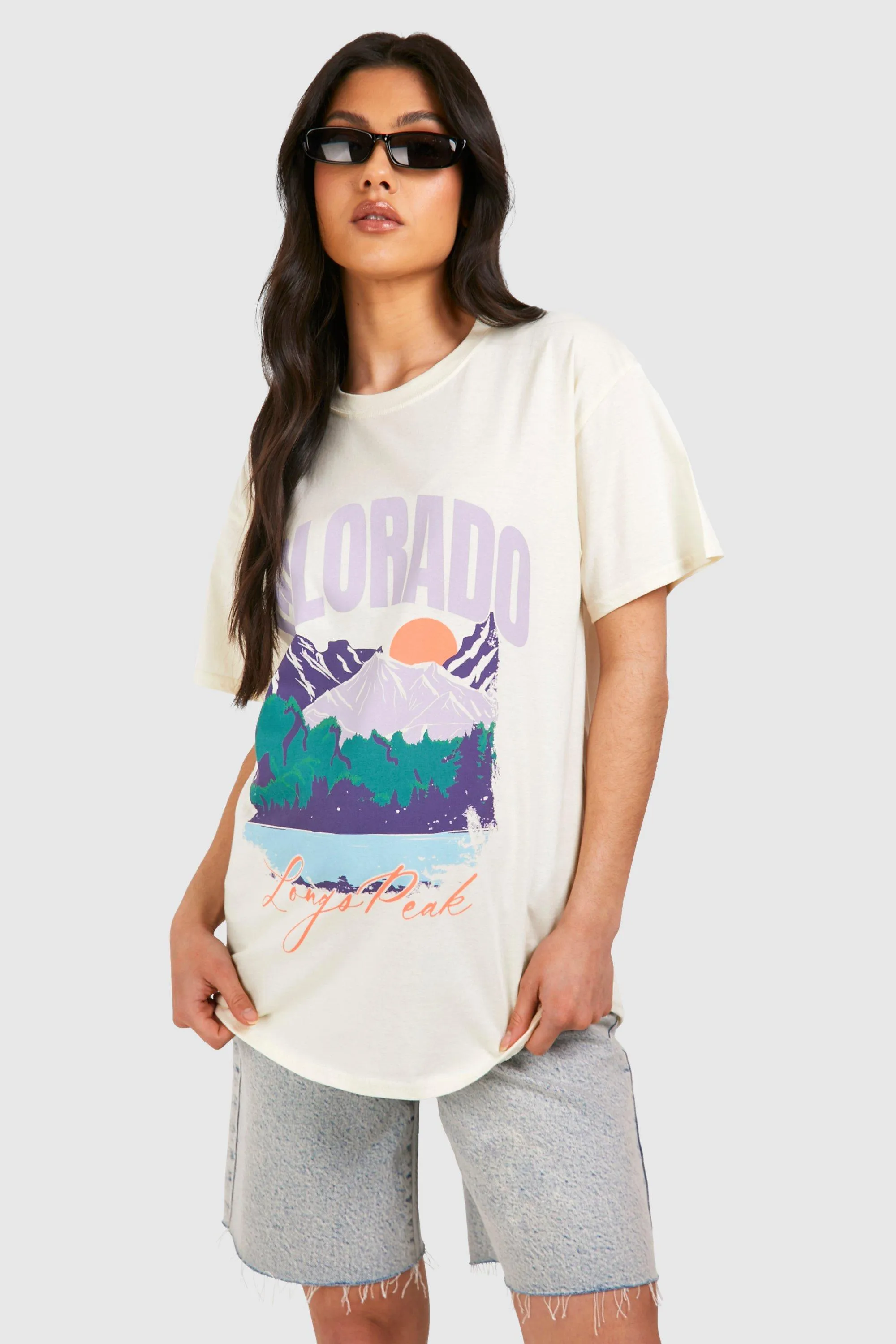 Maternity Colorado Print Oversized T-shirt