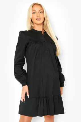 Maternity Cotton Poplin Smock Dress