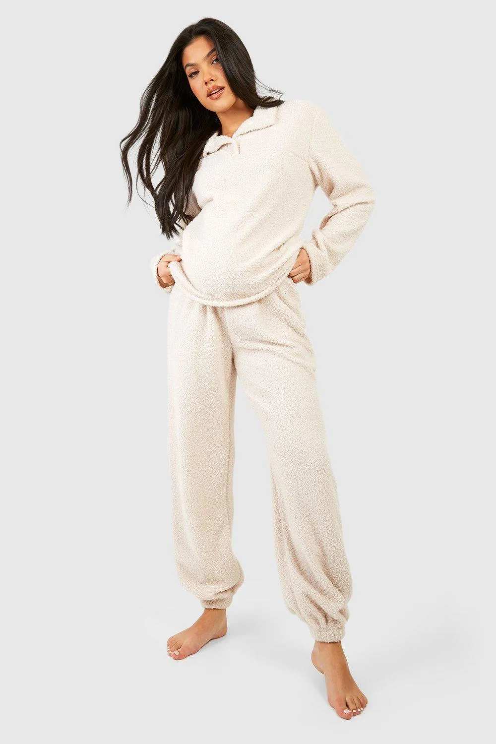 Maternity Fluffy Borg Loungewear Jogger