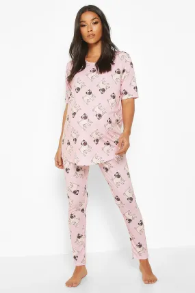 Maternity Pug Short Sleeve PJ Set