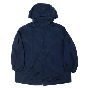 MAX MARA Womens Rain Jacket Blue Hooded UK 10