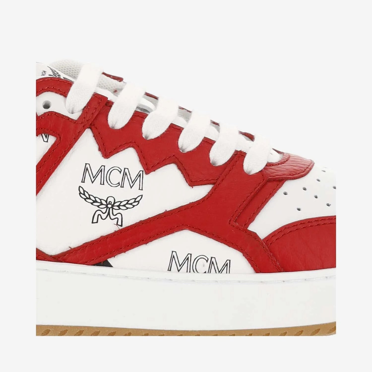 MCM    Mcm Leather Sneakers With Logo