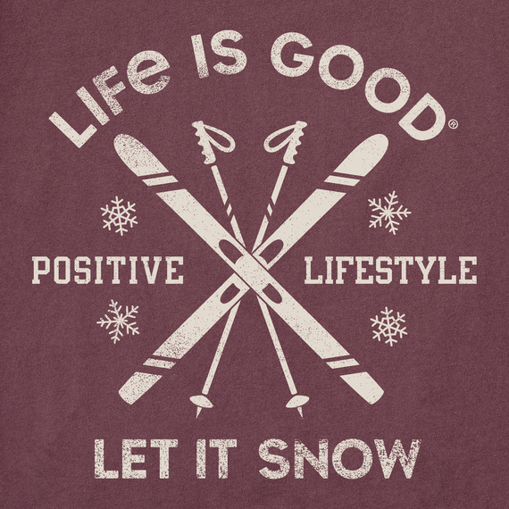 Men's Let it Snow Ski Long Sleeve Crusher Tee