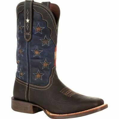 Men's Rebel Pro Vintage Flag Western Boot in Dark Chestnut