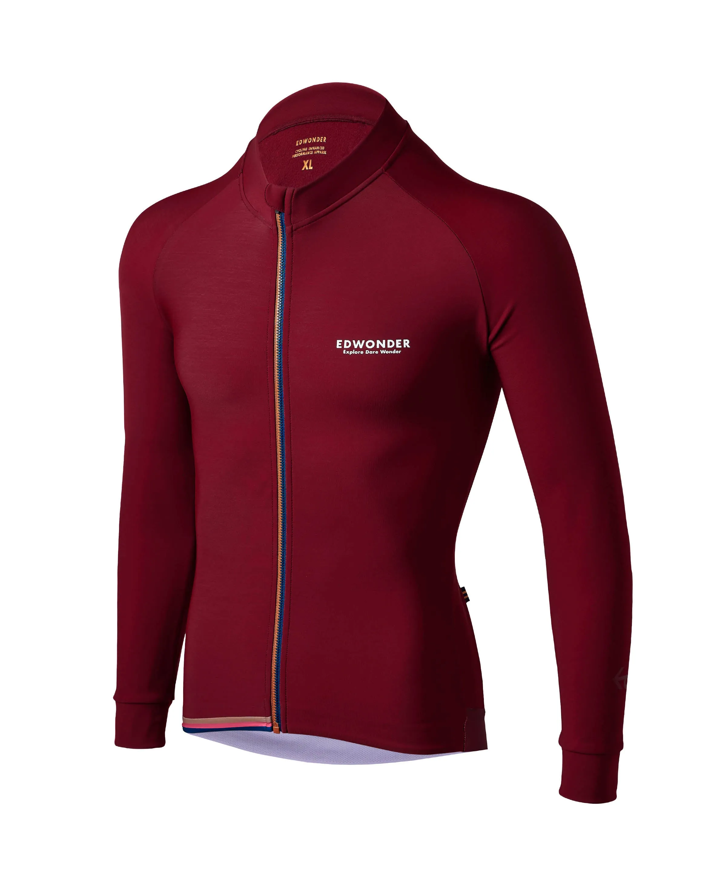 Men's EdW Edition Thermal Long Sleeve Jersey - Oak Maroon