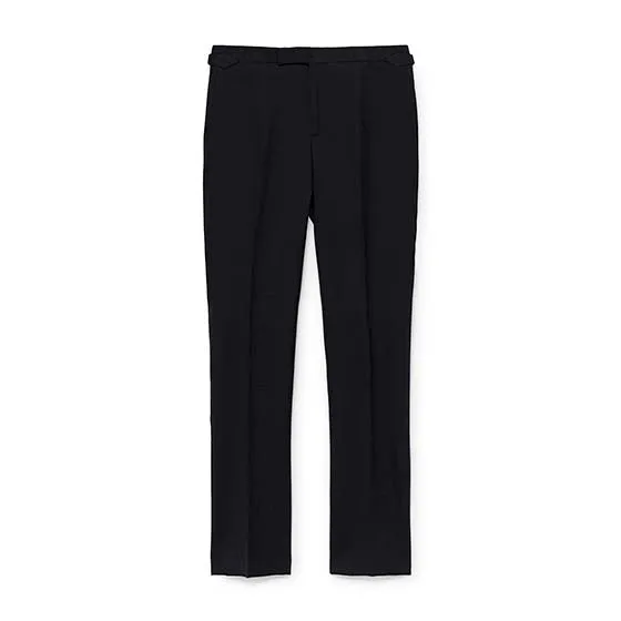 Men's Hackett, Stretch Wool & Cotton Trousers in Charcoal