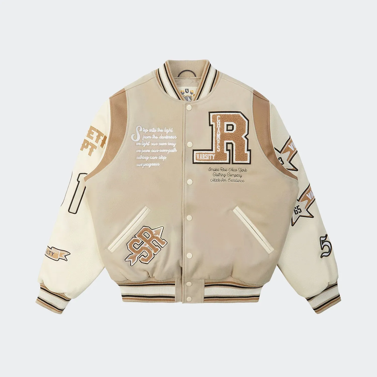 Men's Smoke Rise Torch Varsity Jacket Clay