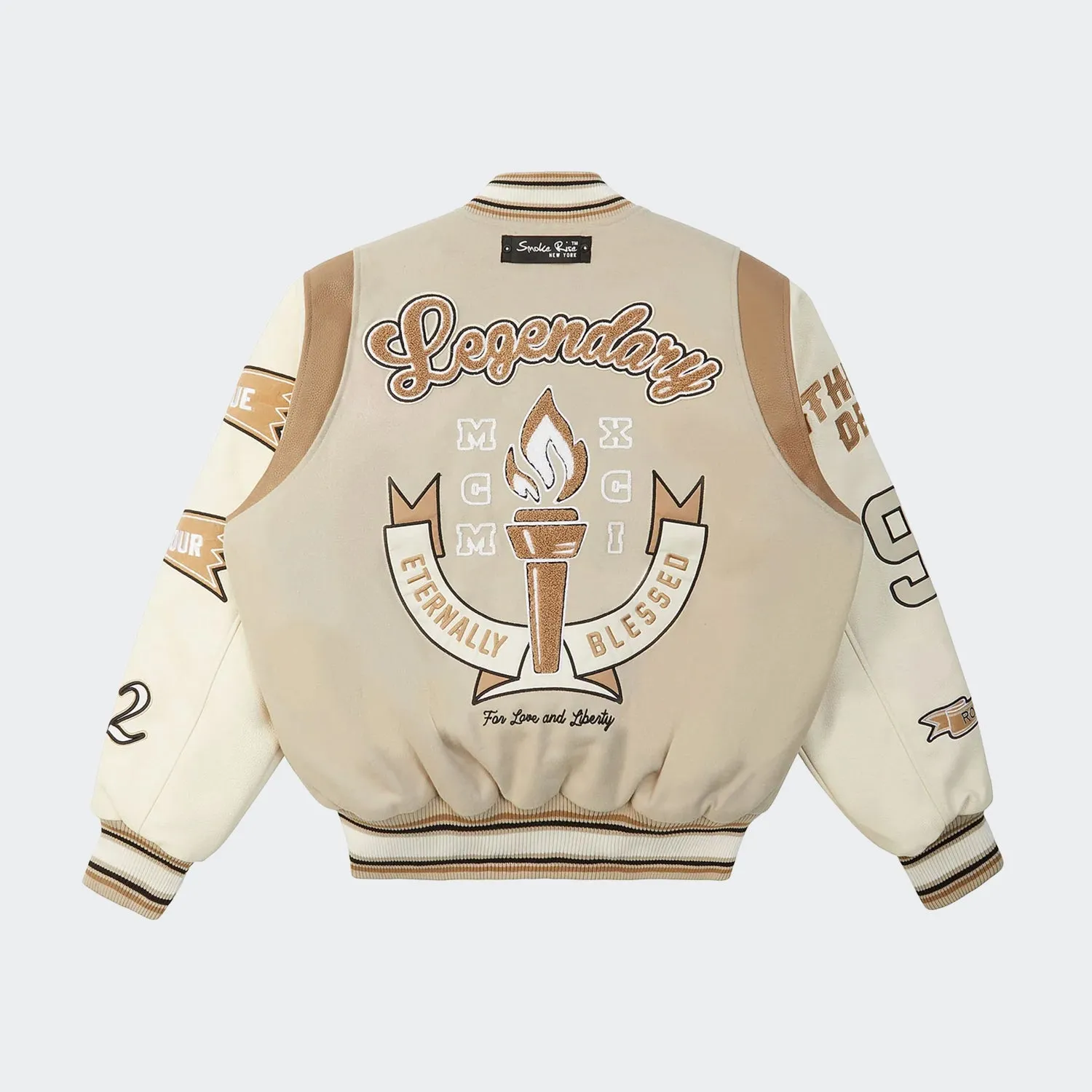 Men's Smoke Rise Torch Varsity Jacket Clay