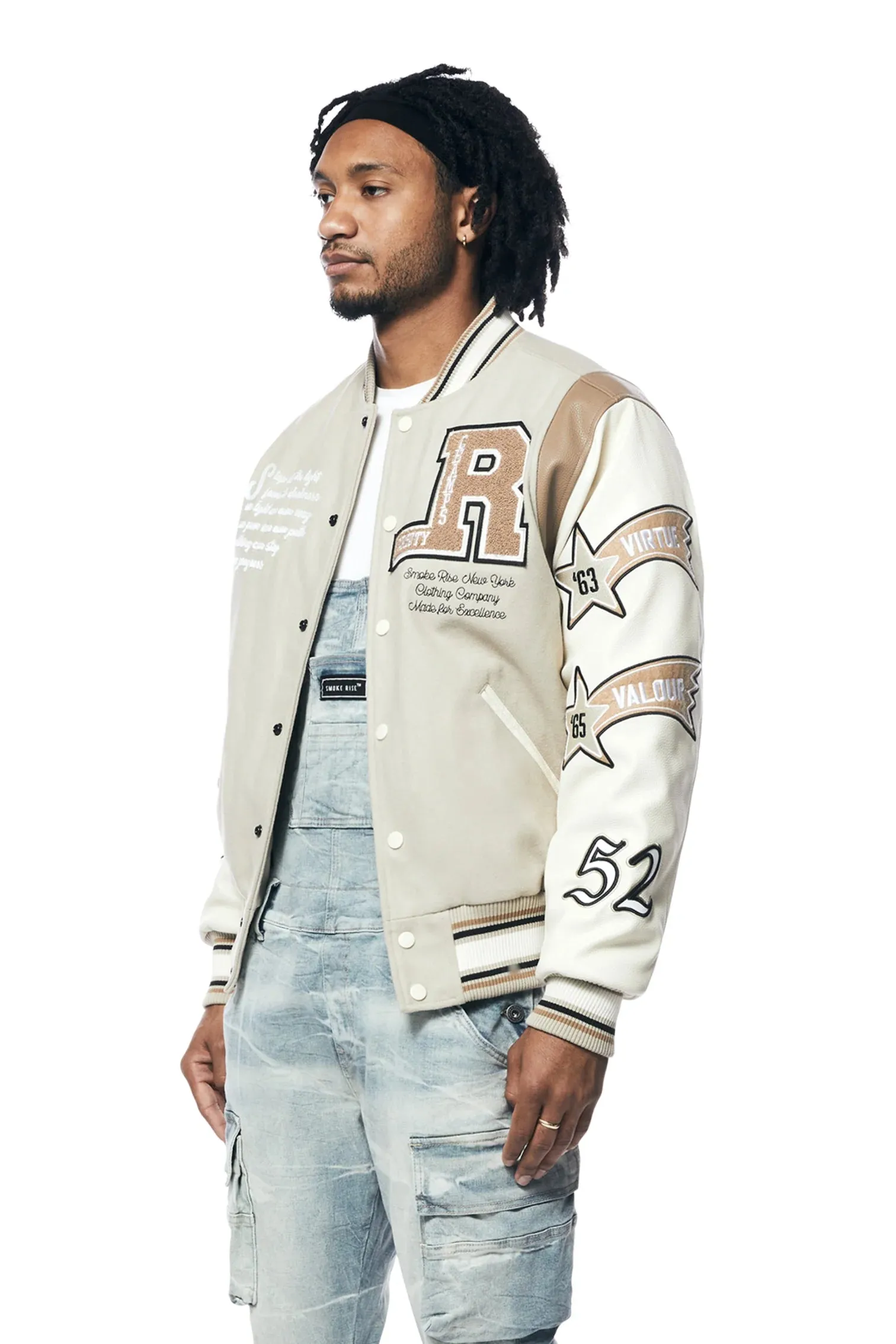 Men's Smoke Rise Torch Varsity Jacket Clay