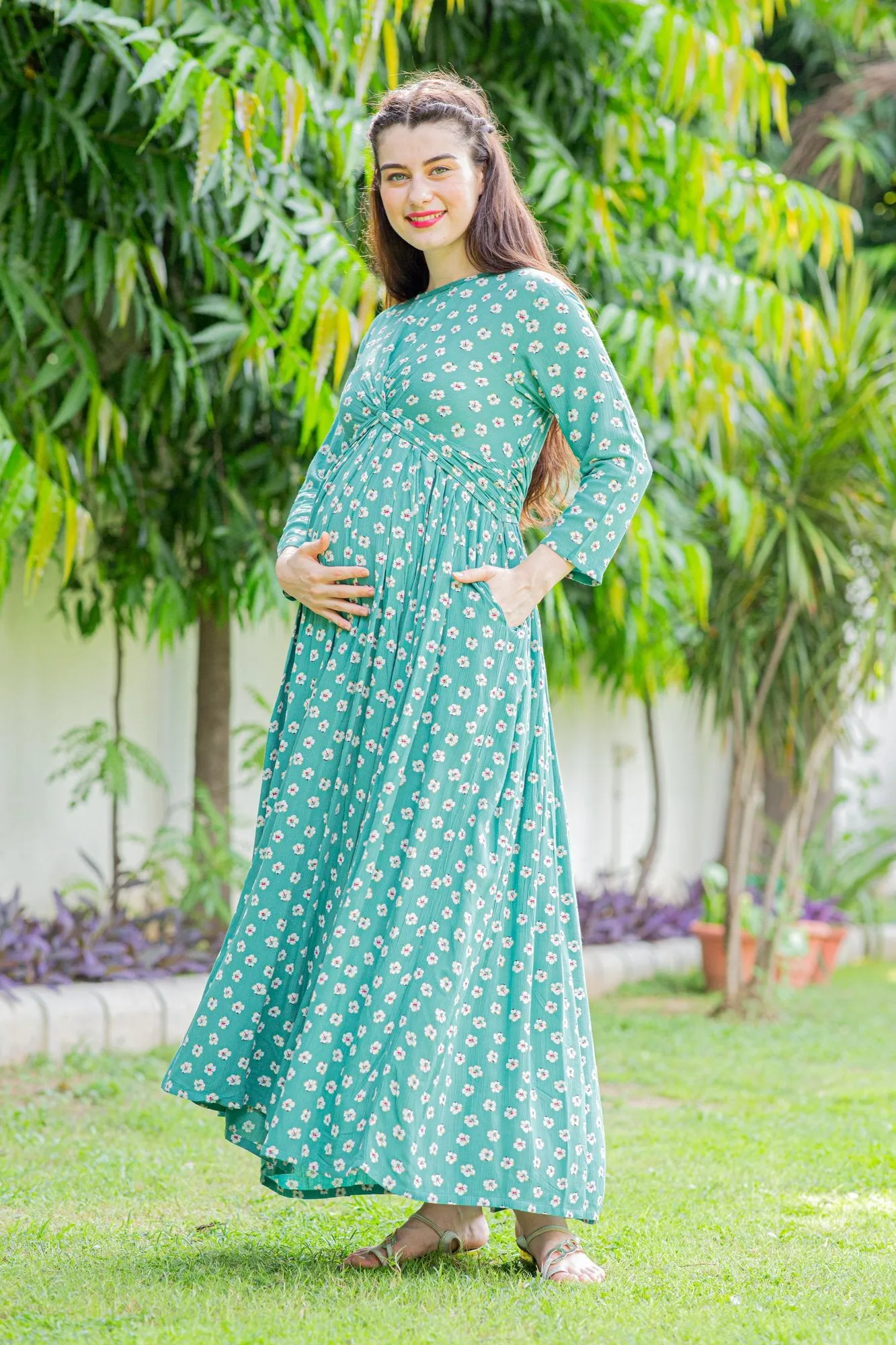 Merry Berry Maternity Knot Dress