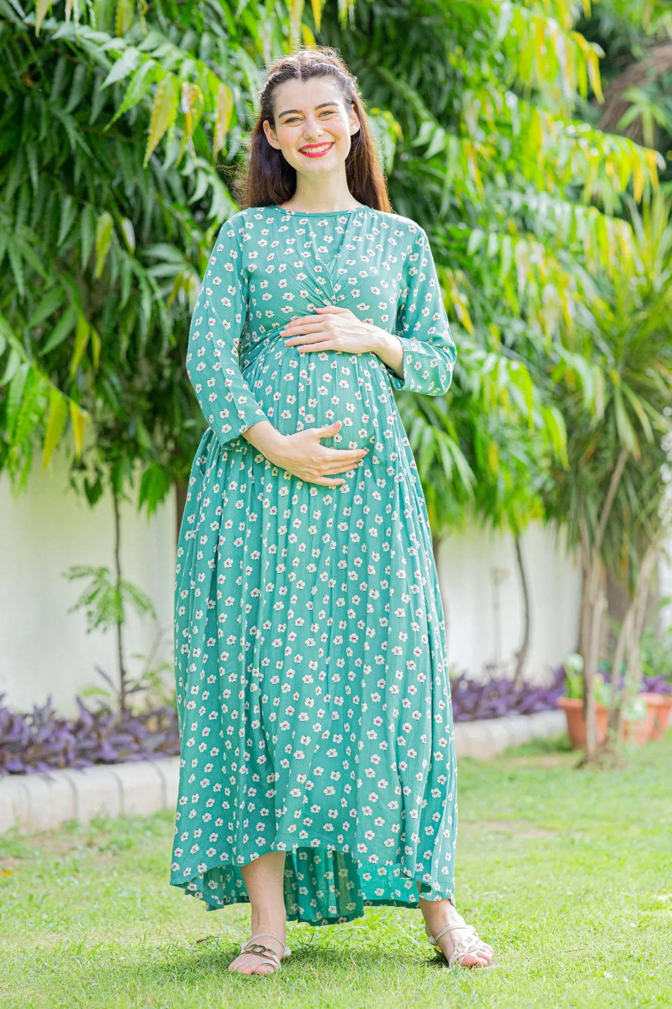 Merry Berry Maternity Knot Dress