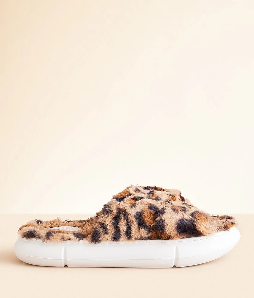 Mia Leopard Criss Cross Slipper