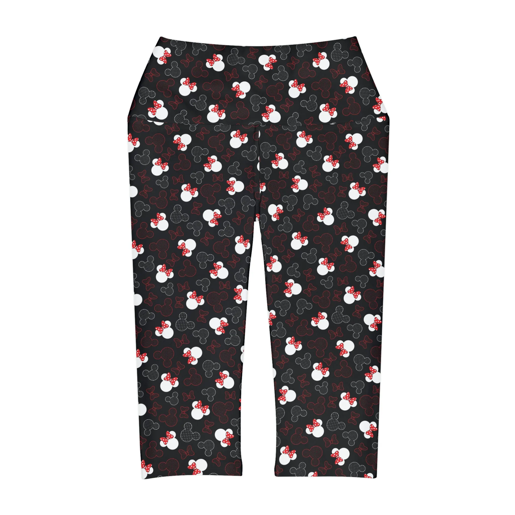 Mickey And Minnie Dots Athletic Capri Leggings