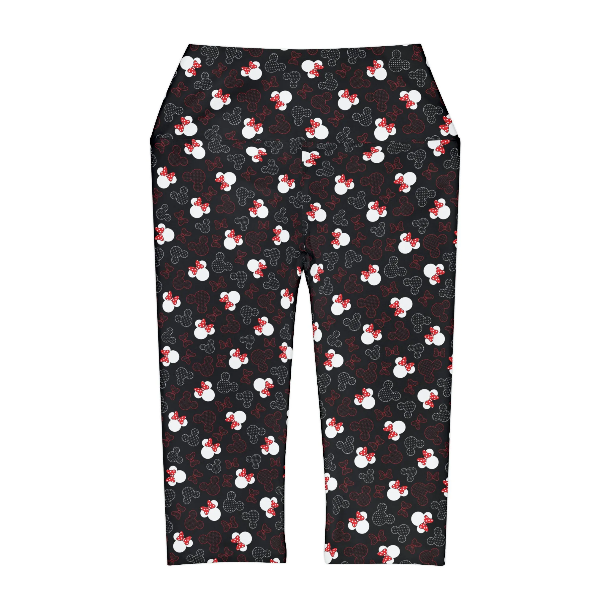 Mickey And Minnie Dots Athletic Capri Leggings