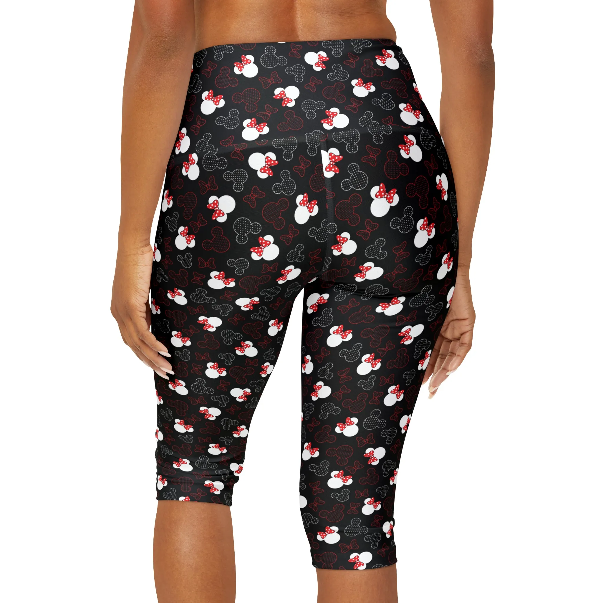 Mickey And Minnie Dots Athletic Capri Leggings