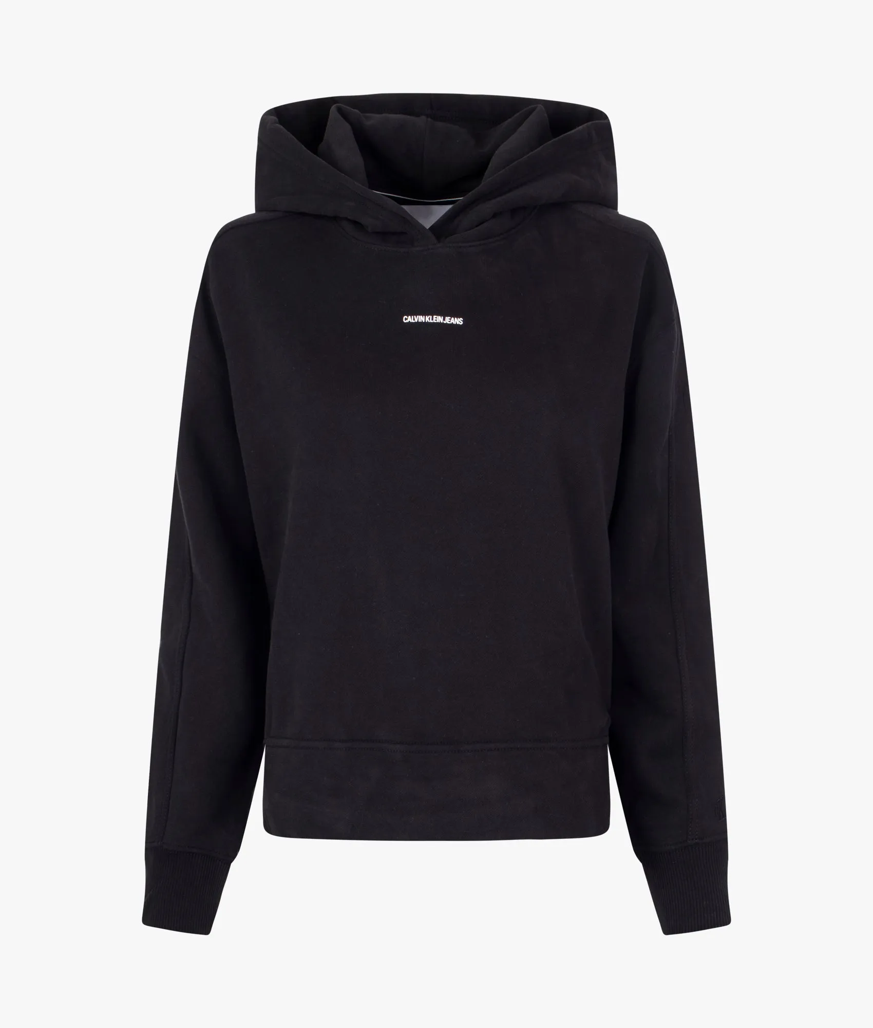 Micro branding hoodie in black