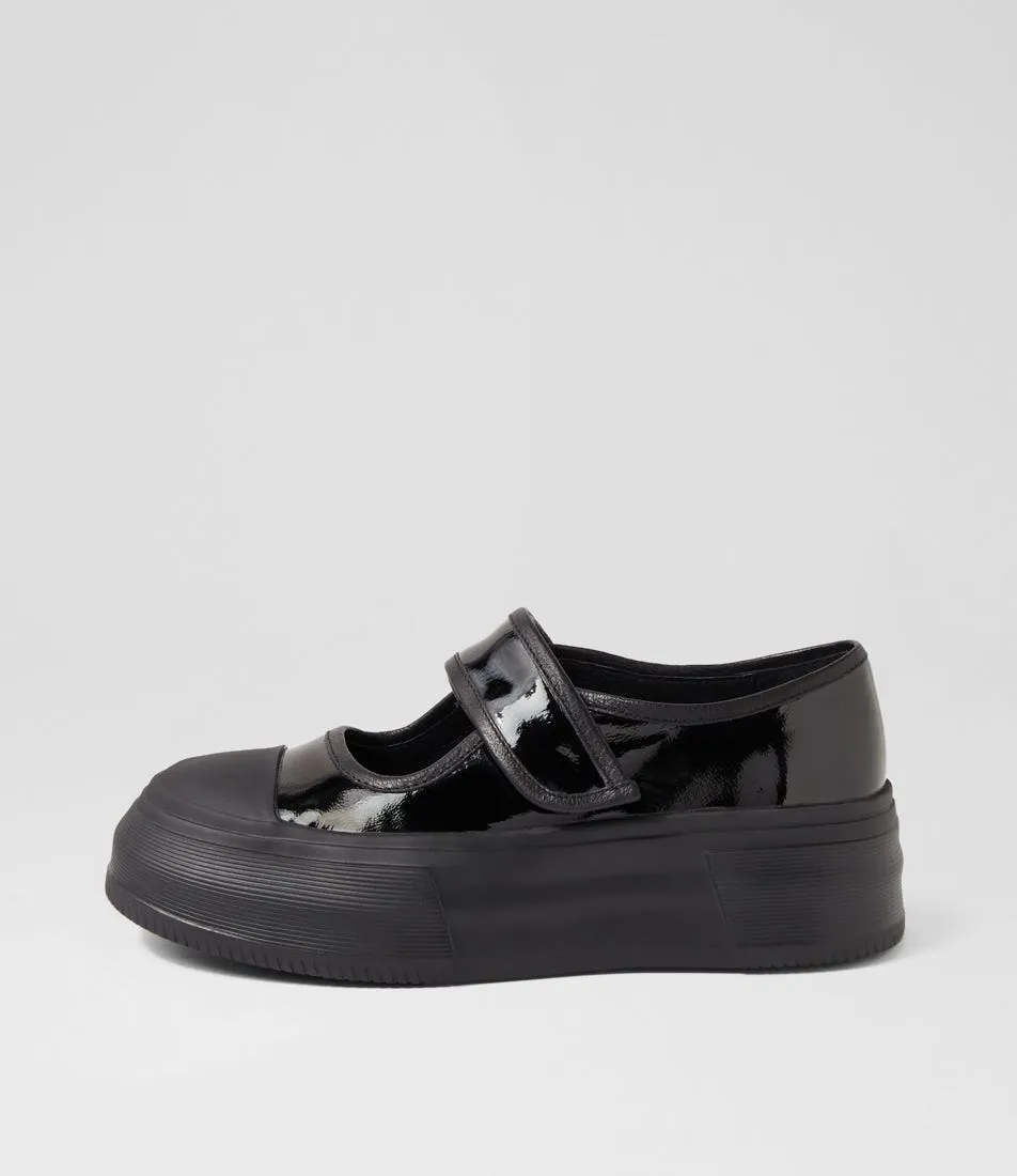 MIDAS Addal Black Patent Leather Sneakers