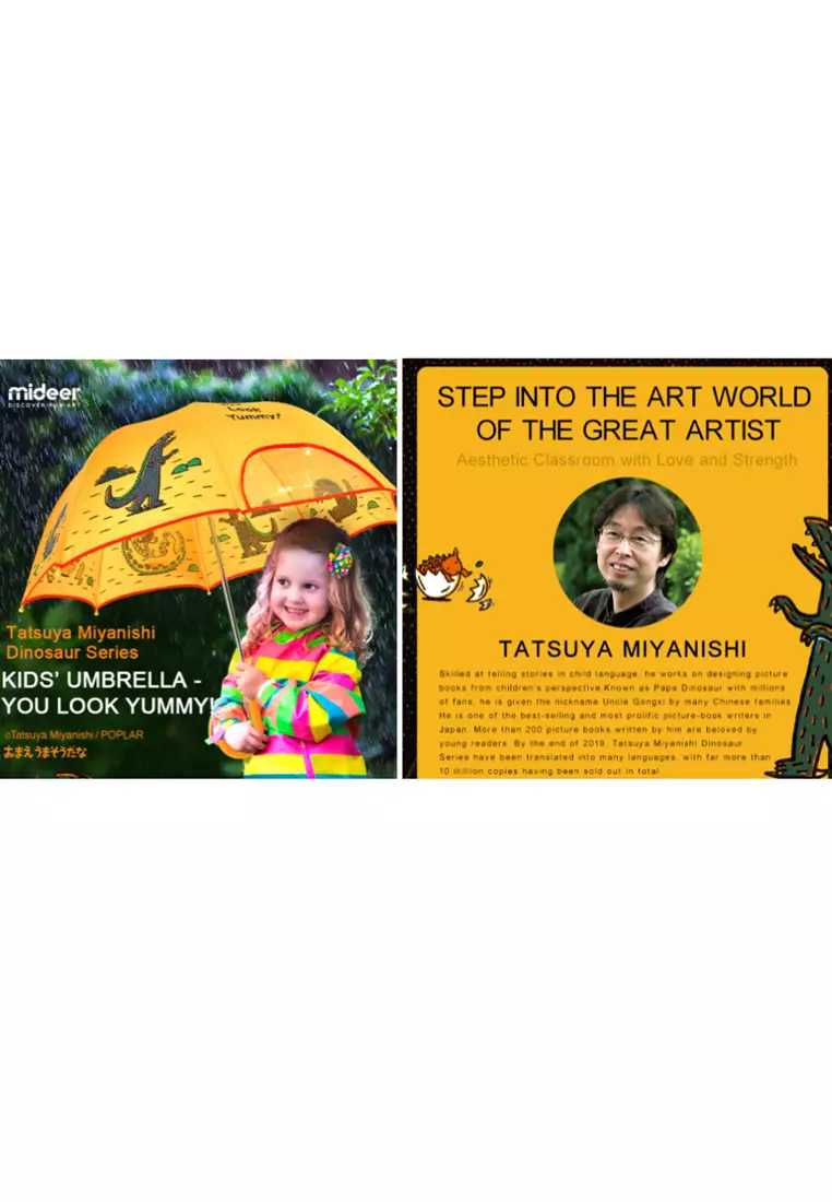 MiDeer MiDeer Kids Umbrella Design Dinosaur, Two Designs