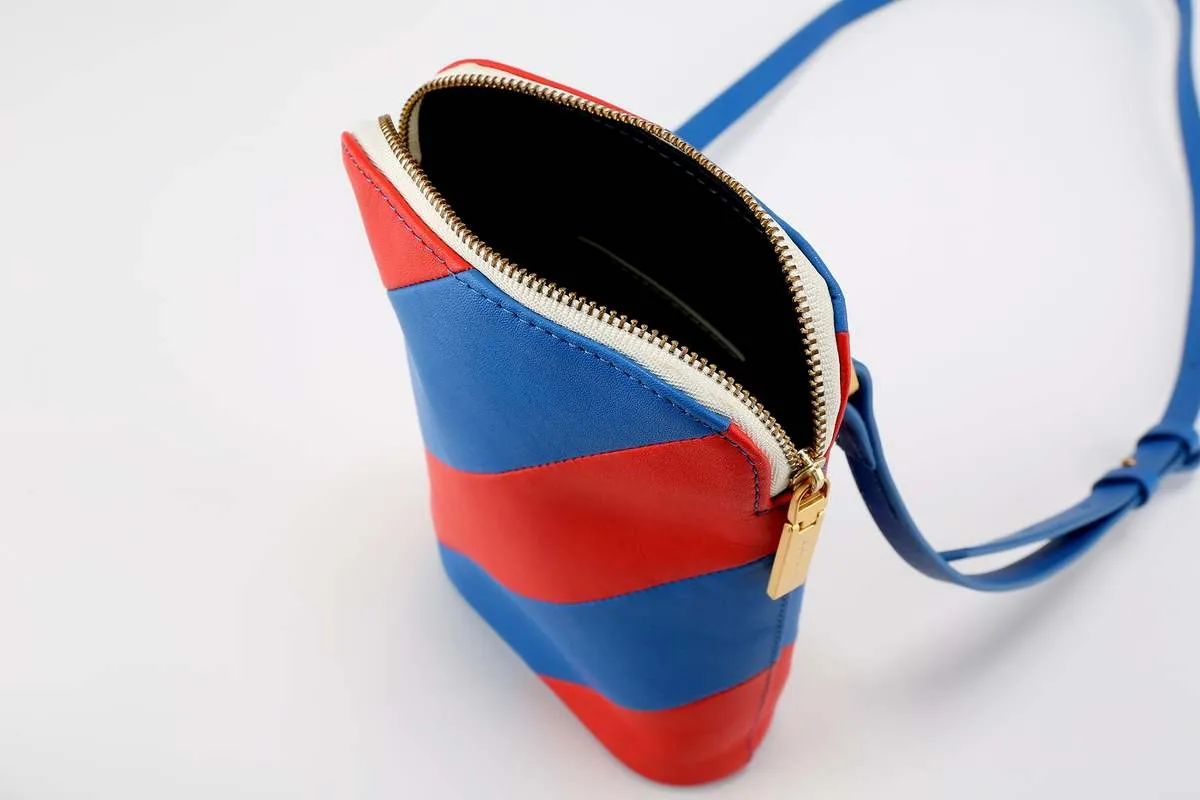 Mini Hama Shoulder Bag -  Red / Ultramarine