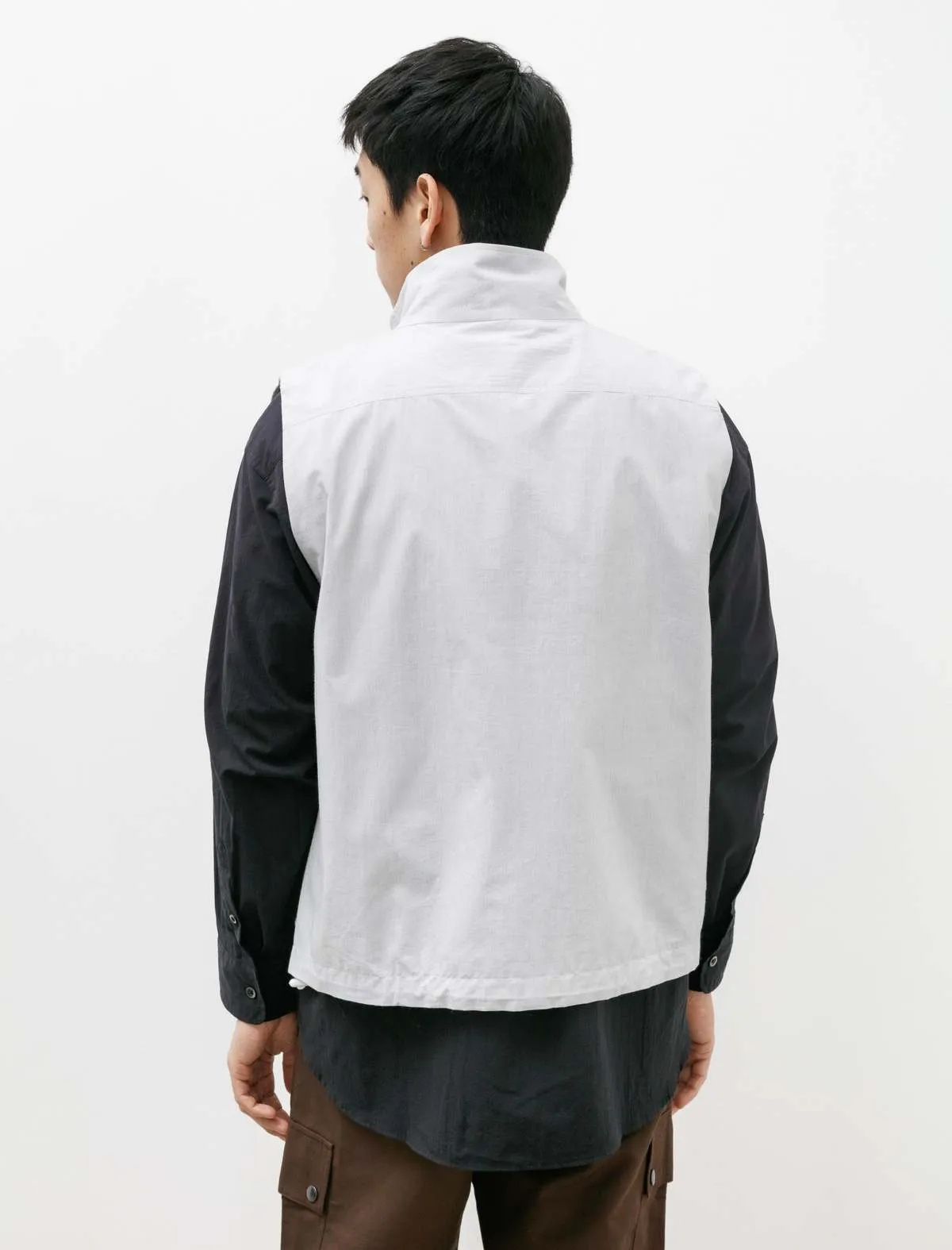 Mini Seersucker Track Vest - Grey