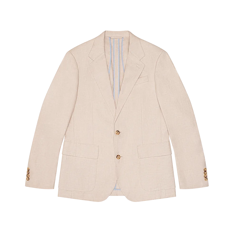 Mojave Tan Linen Suit Jacket