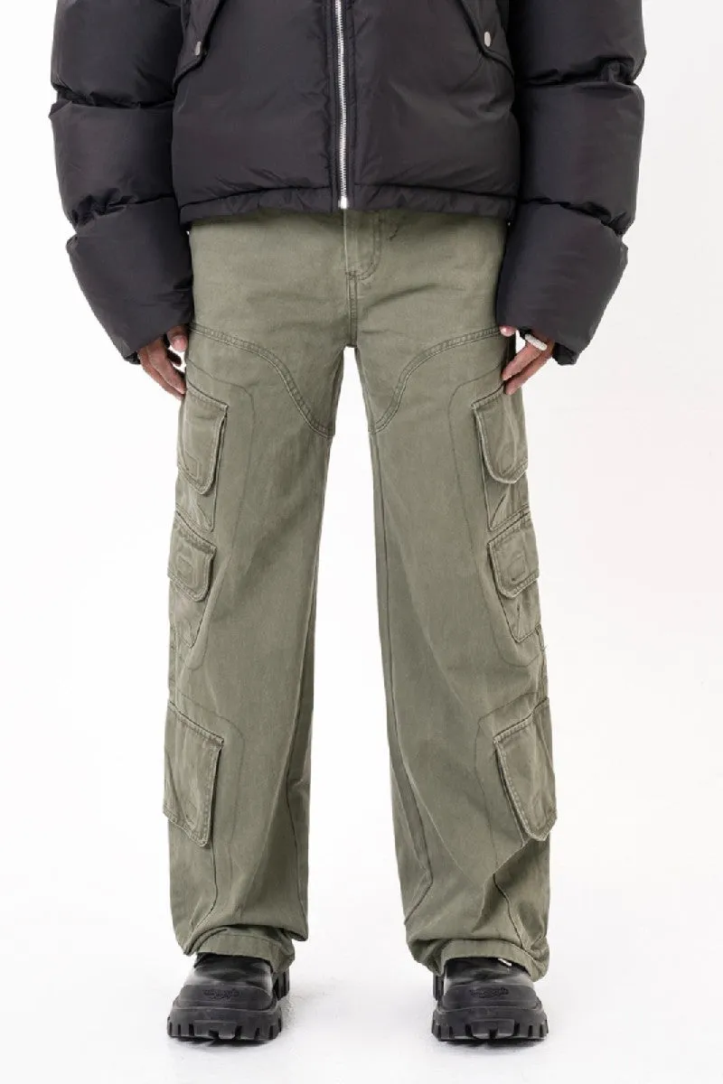 Multi Pocket Retro Trousers