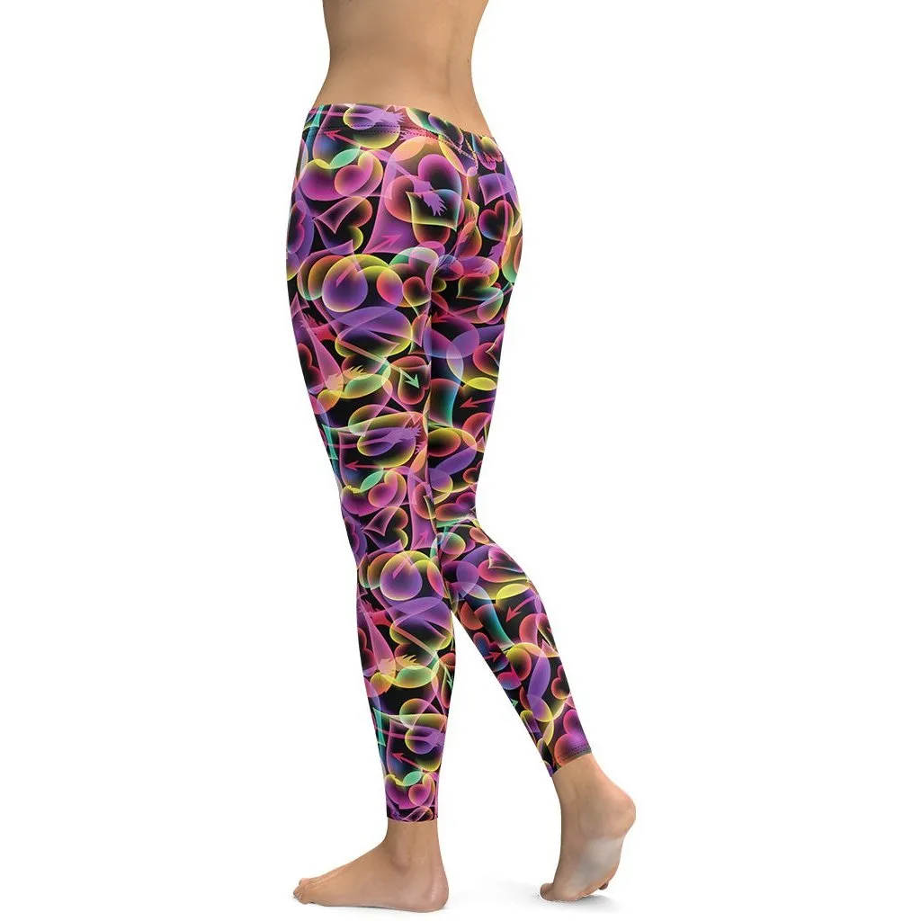 Neon Heart Leggings