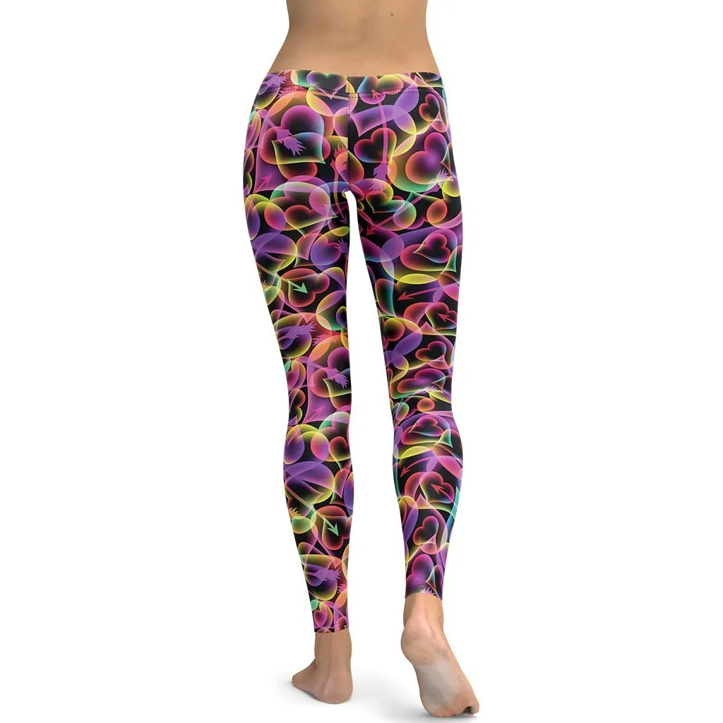 Neon Heart Leggings