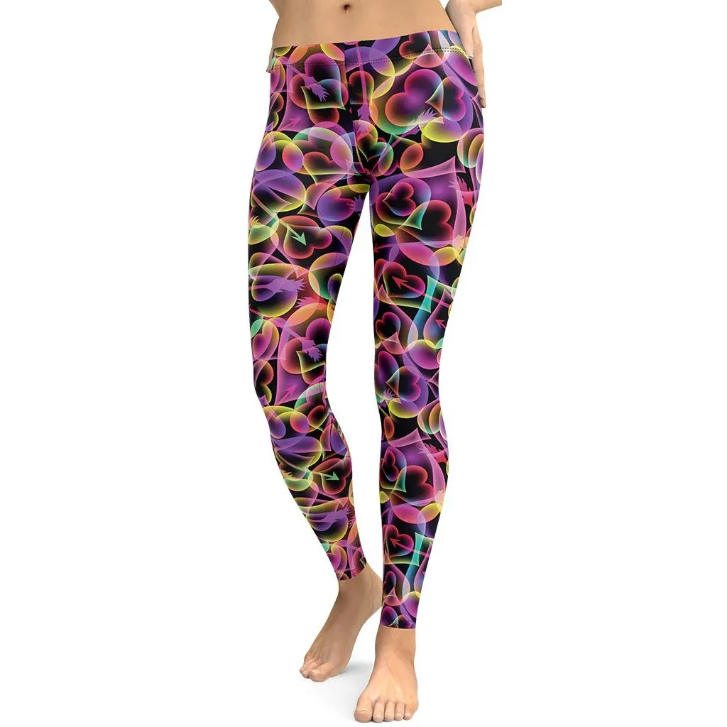 Neon Heart Leggings