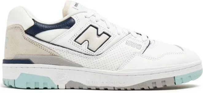 New Balance 550 logo-embossed leather sneakers White