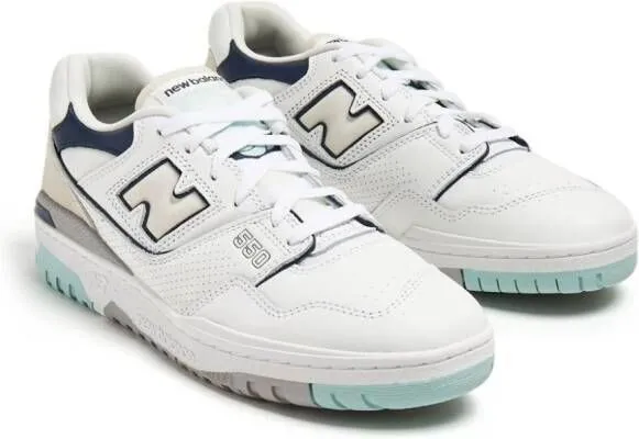 New Balance 550 logo-embossed leather sneakers White