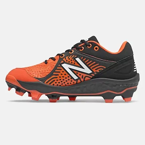 New Balance - Men's Black/Orange 3000v5 Fresh Foam Molded Cleat (PL3000T5)