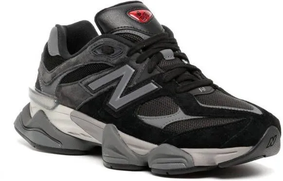 New Balance platform-sole lace-up trainers Black