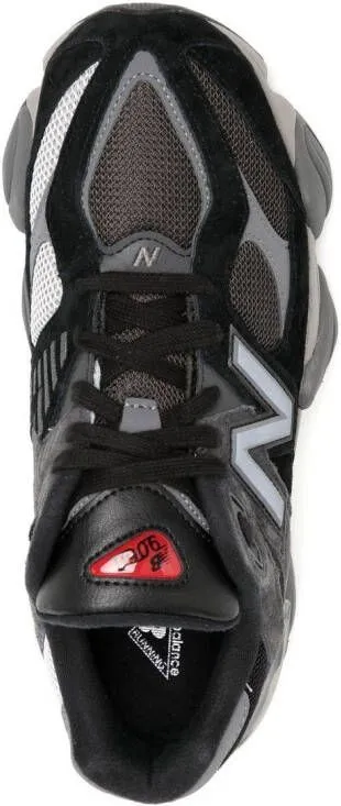 New Balance platform-sole lace-up trainers Black