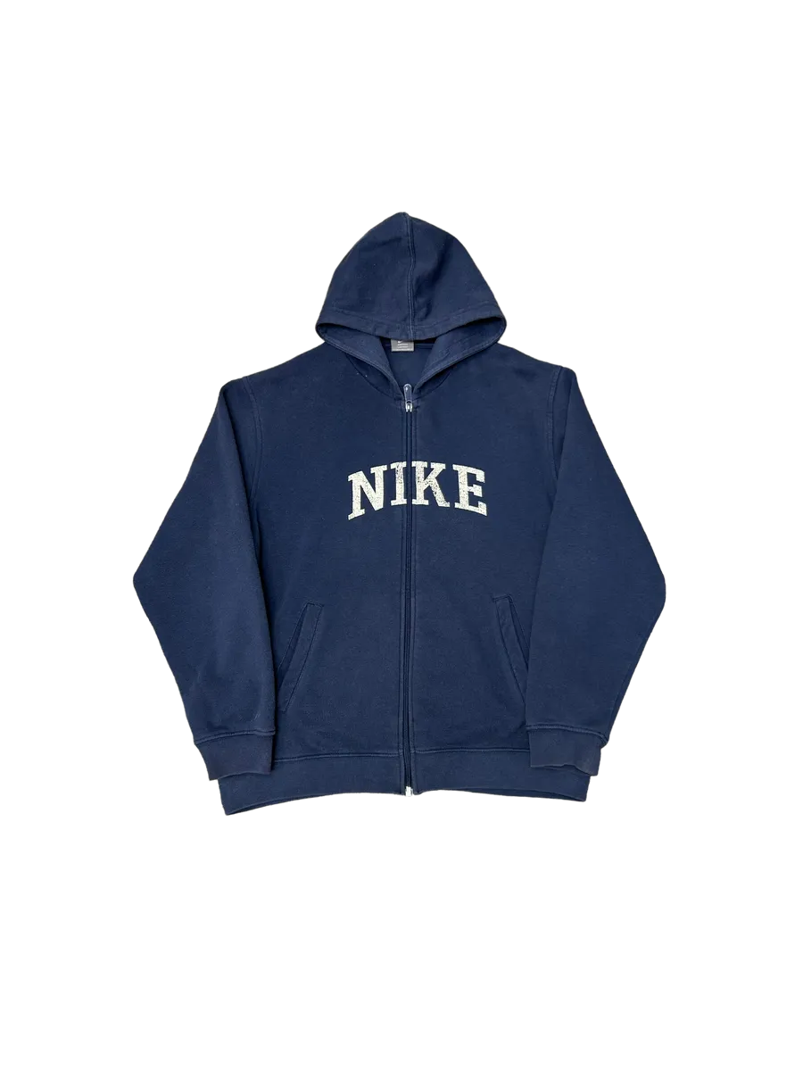 Nike Spellout Vintage Zip Through Hoodie L Wmns