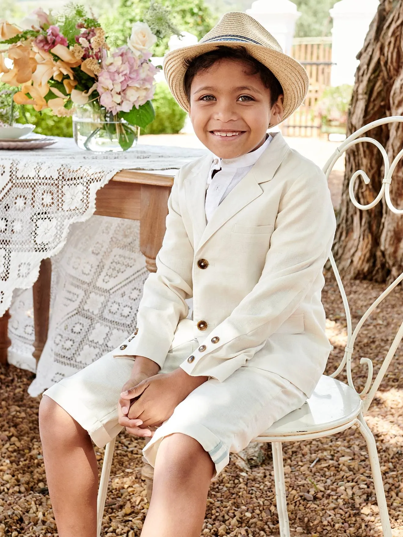 Occasion Wear Cotton/Linen Jacket for Boys - sage green