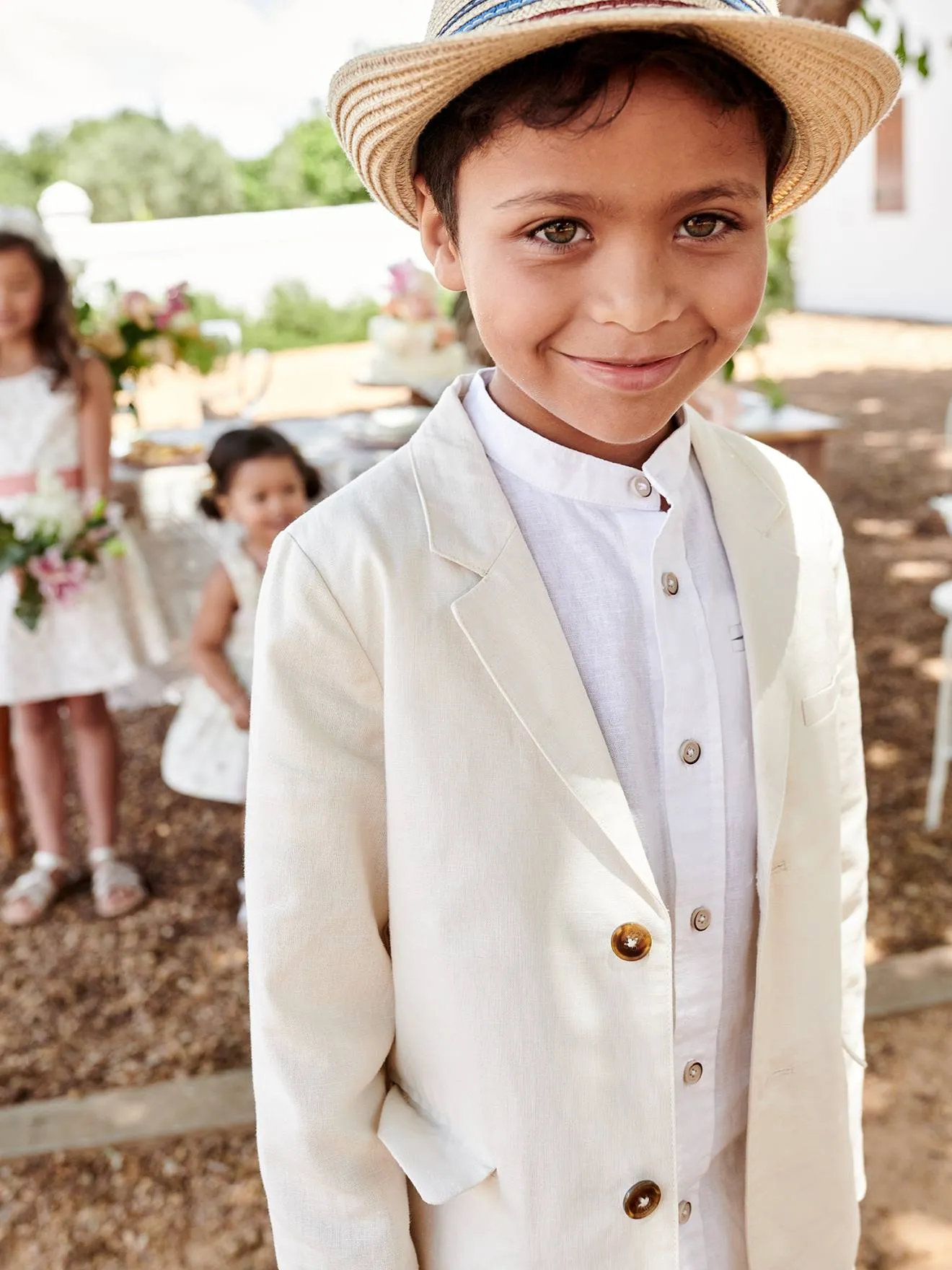 Occasion Wear Cotton/Linen Jacket for Boys - sage green