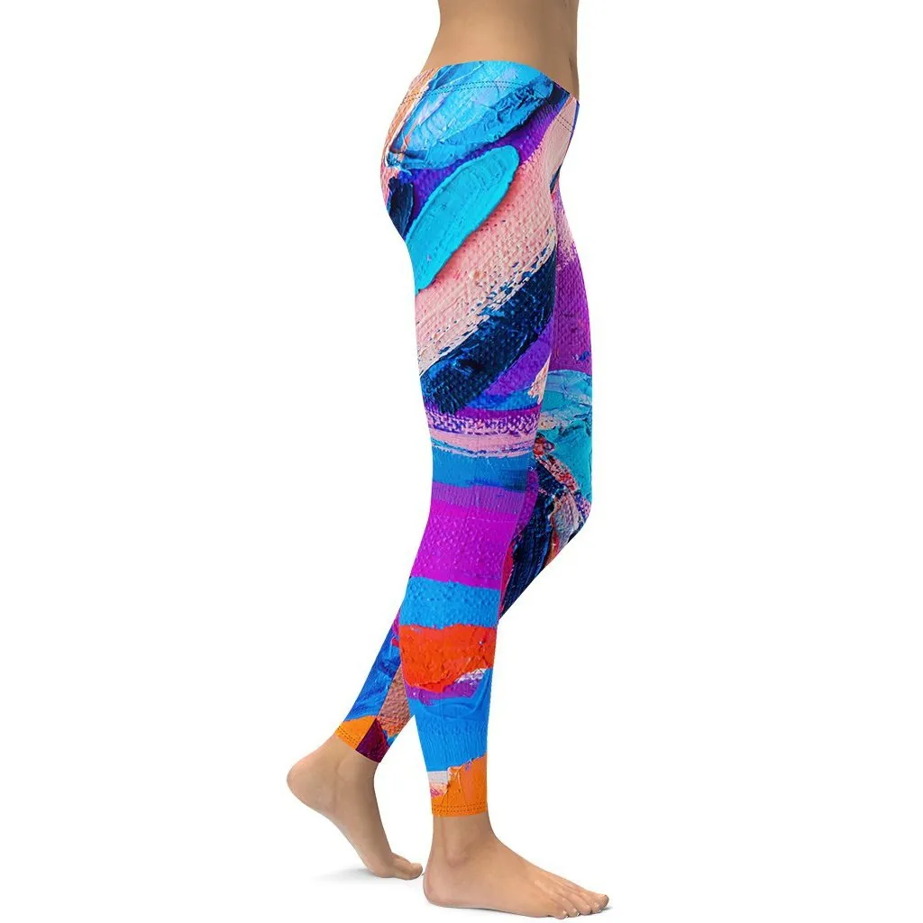 Oil Painting Canvas Leggings